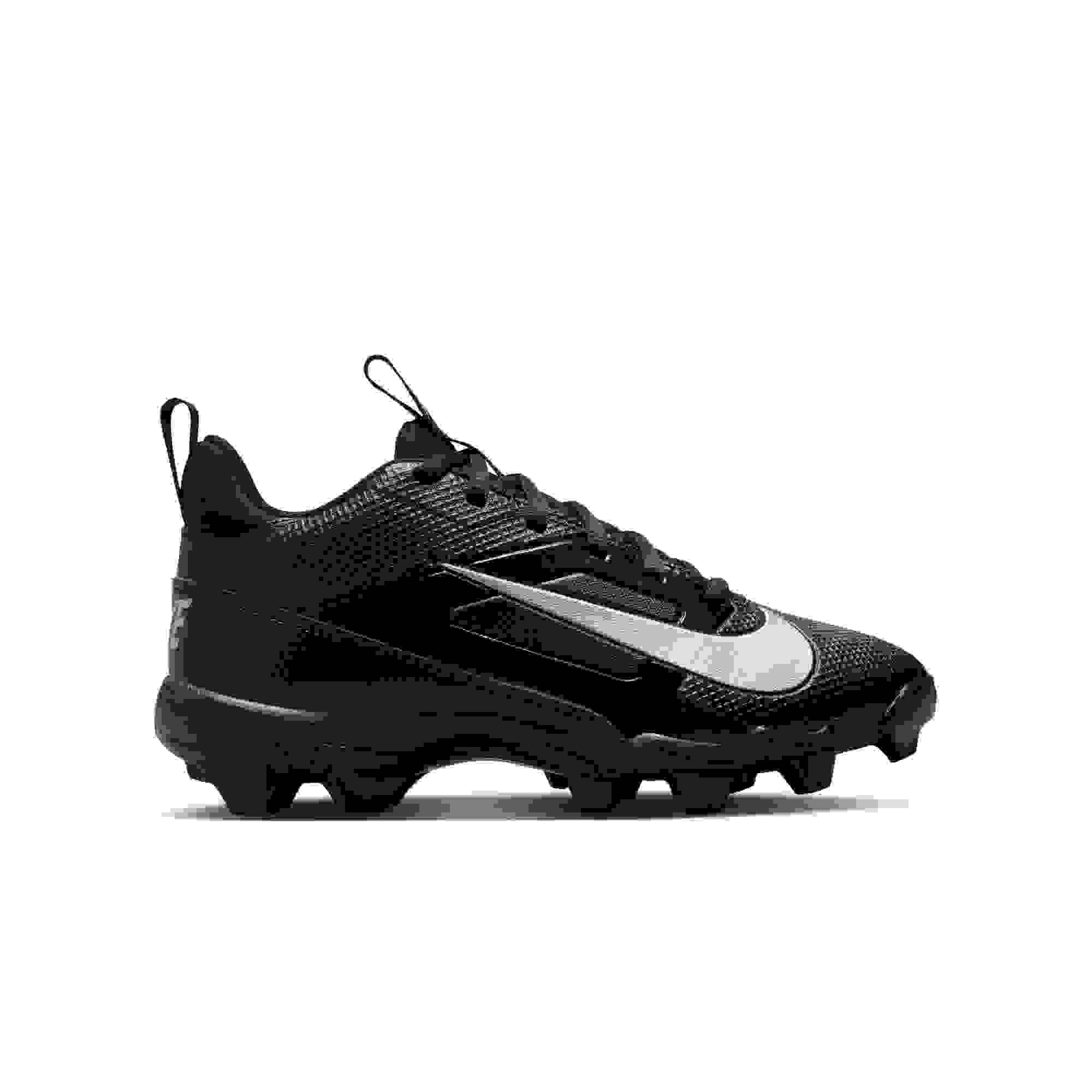 Nike Alpha Menace 4 Shark Preschool Boys' "Black/Metallic Silver" Wide Football Cleat